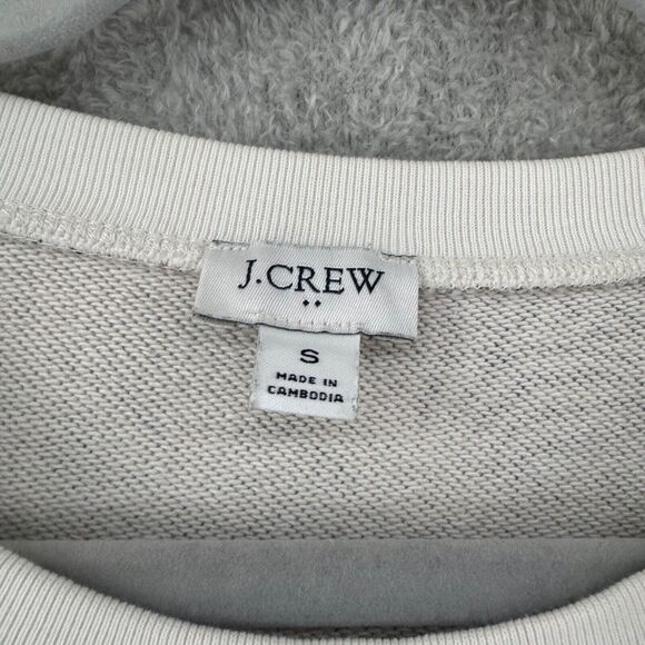 J Crew Sweater Womens S Brown Zebras Novelty Print Terry Crew Neck Long Sleeve - Picture 2 of 15